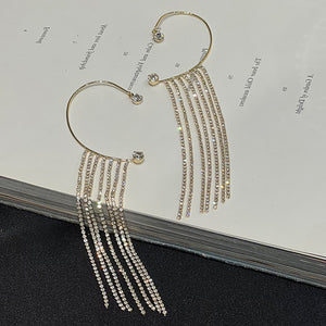 Stocking Gift : Fashionable And Simple Long Tassel Earrings